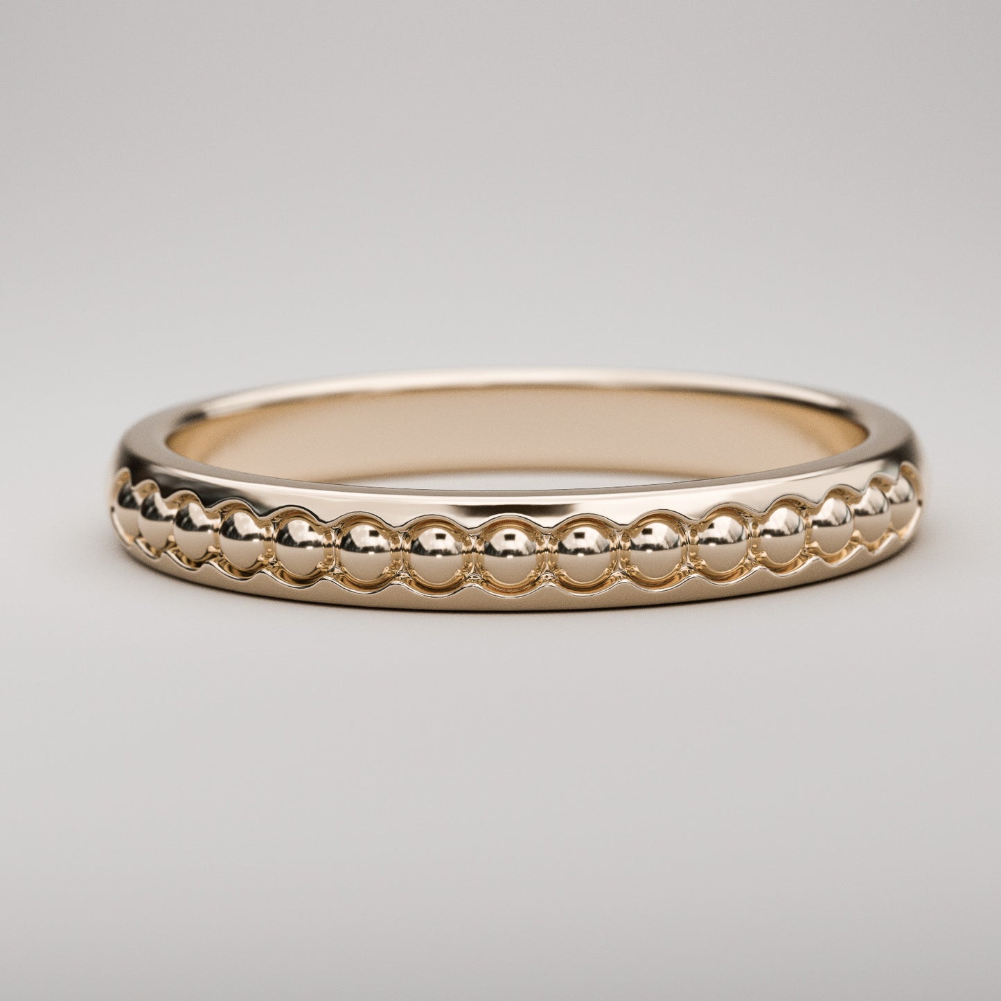 Rose Gold beads half eternity band