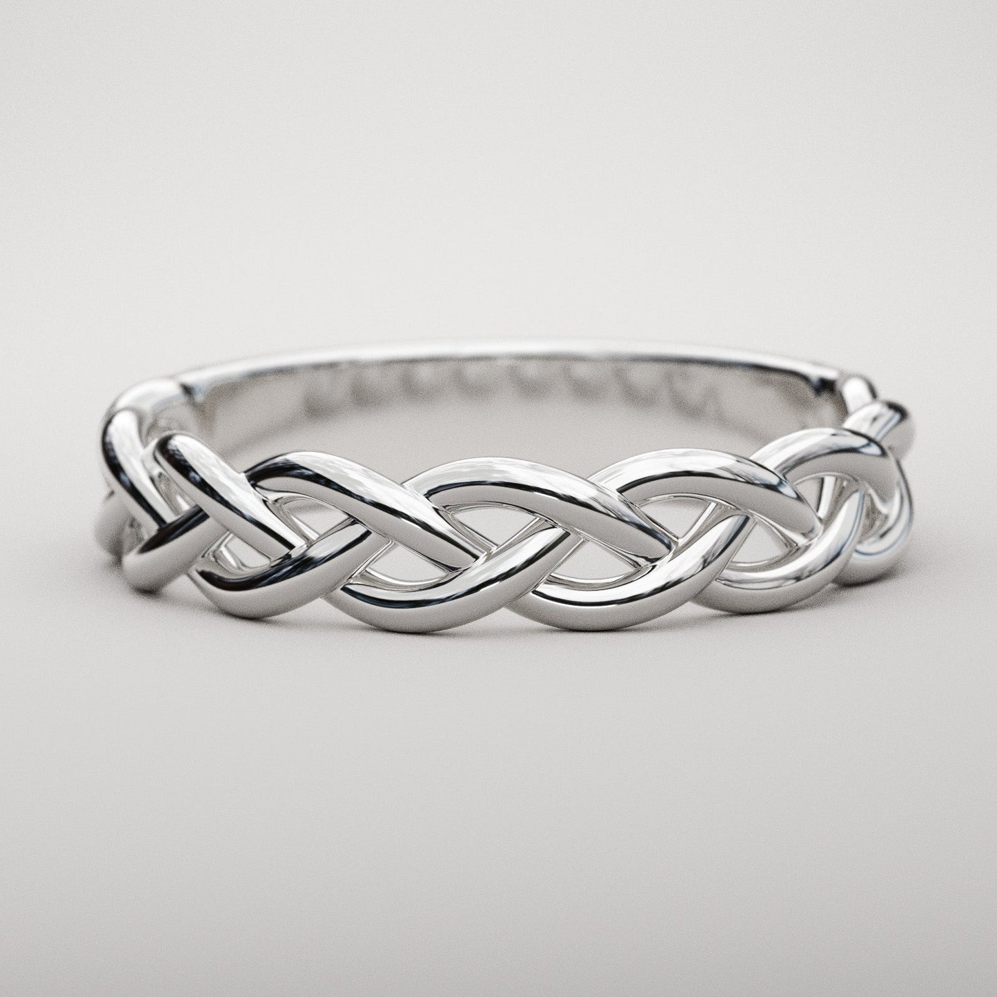 White gold band - Celtic inspired
