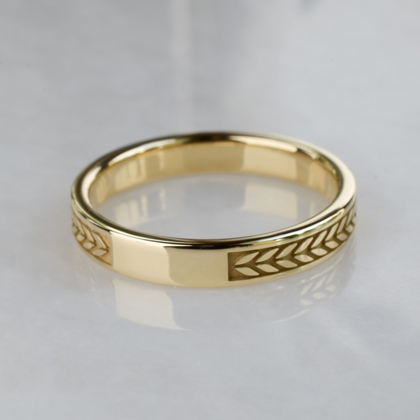 Graduation Ring with Year and School Letters, Yellow Gold