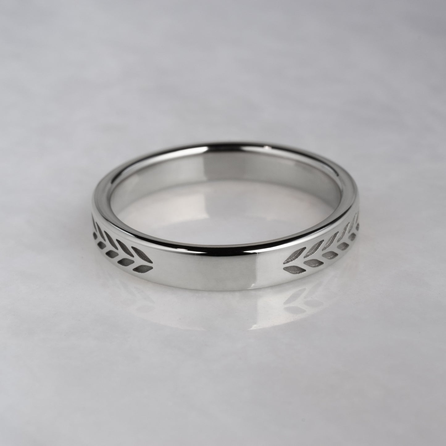 Graduation Ring - Engraved Style, White Gold
