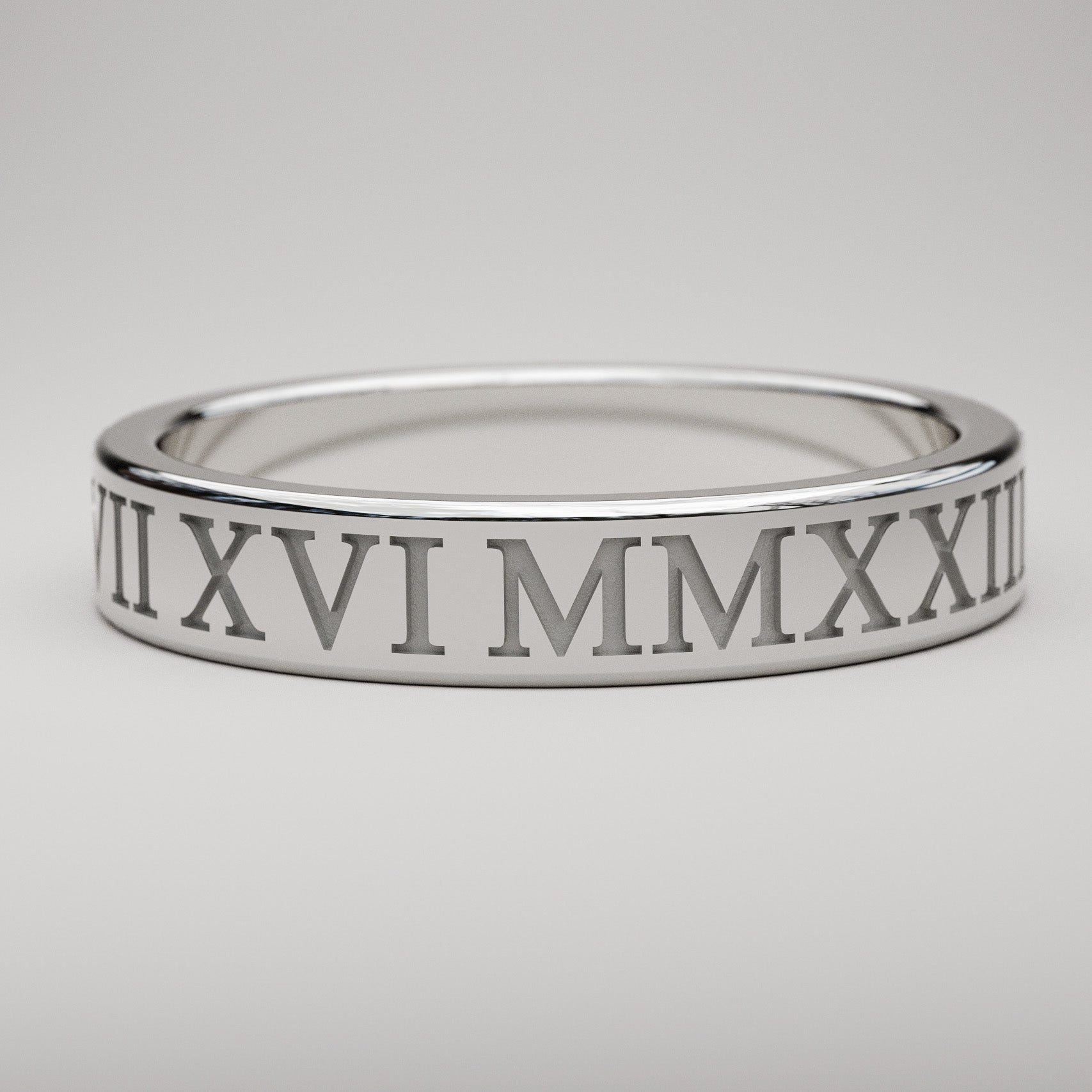 Roman numeral store ring designer