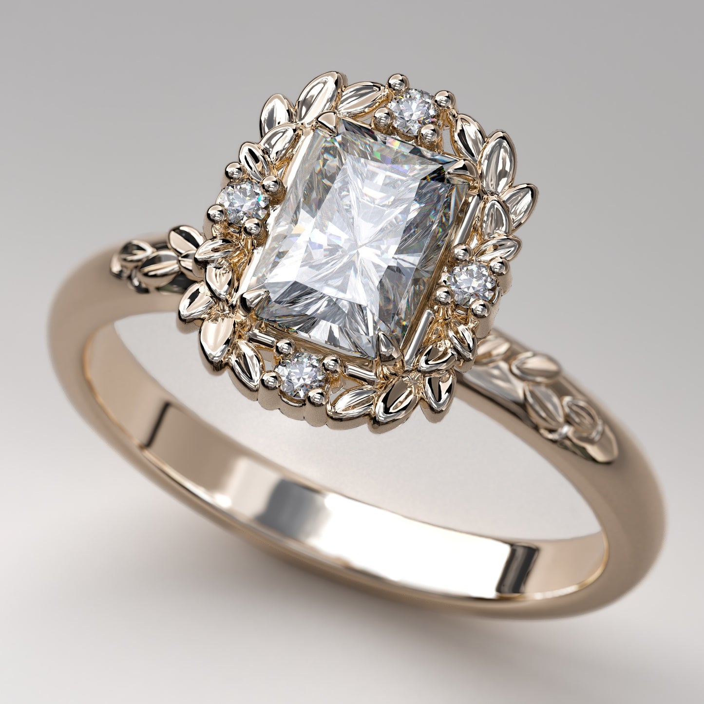 LA FEUILLUE II Moissanite