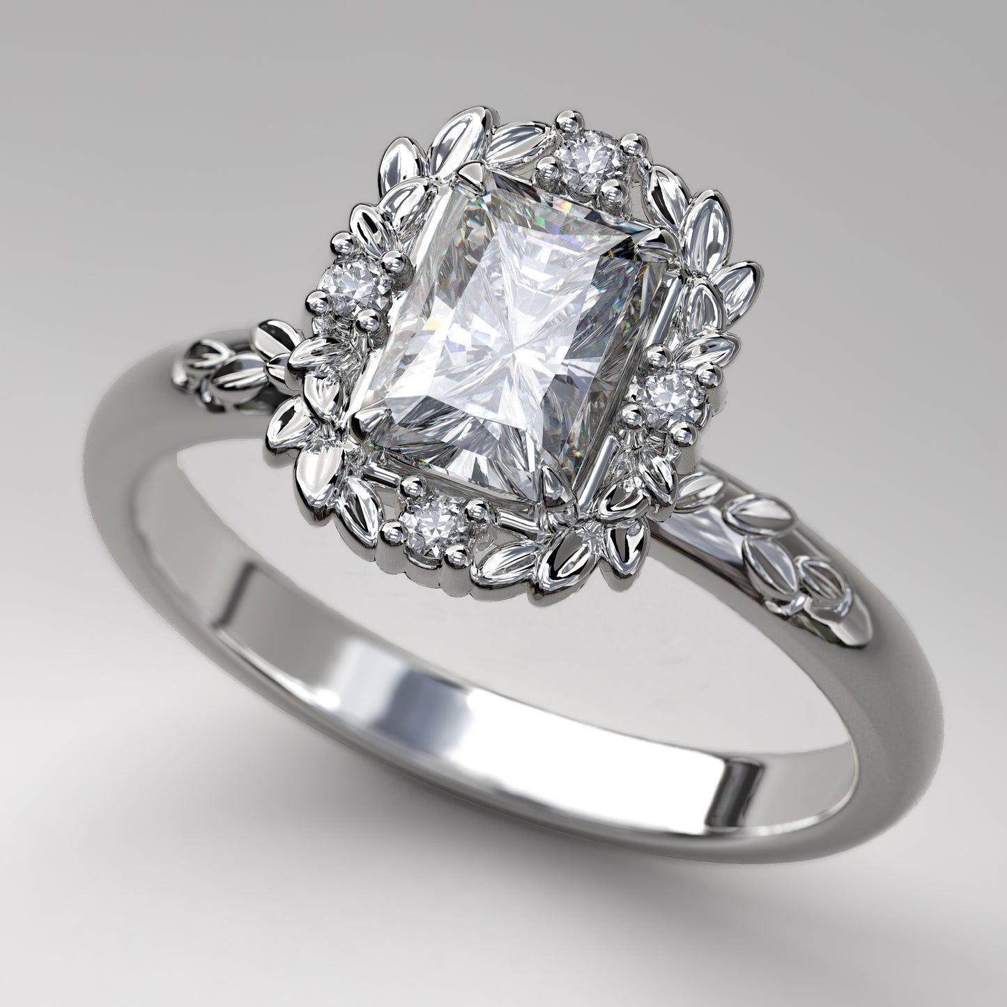 LA FEUILLUE II Moissanite