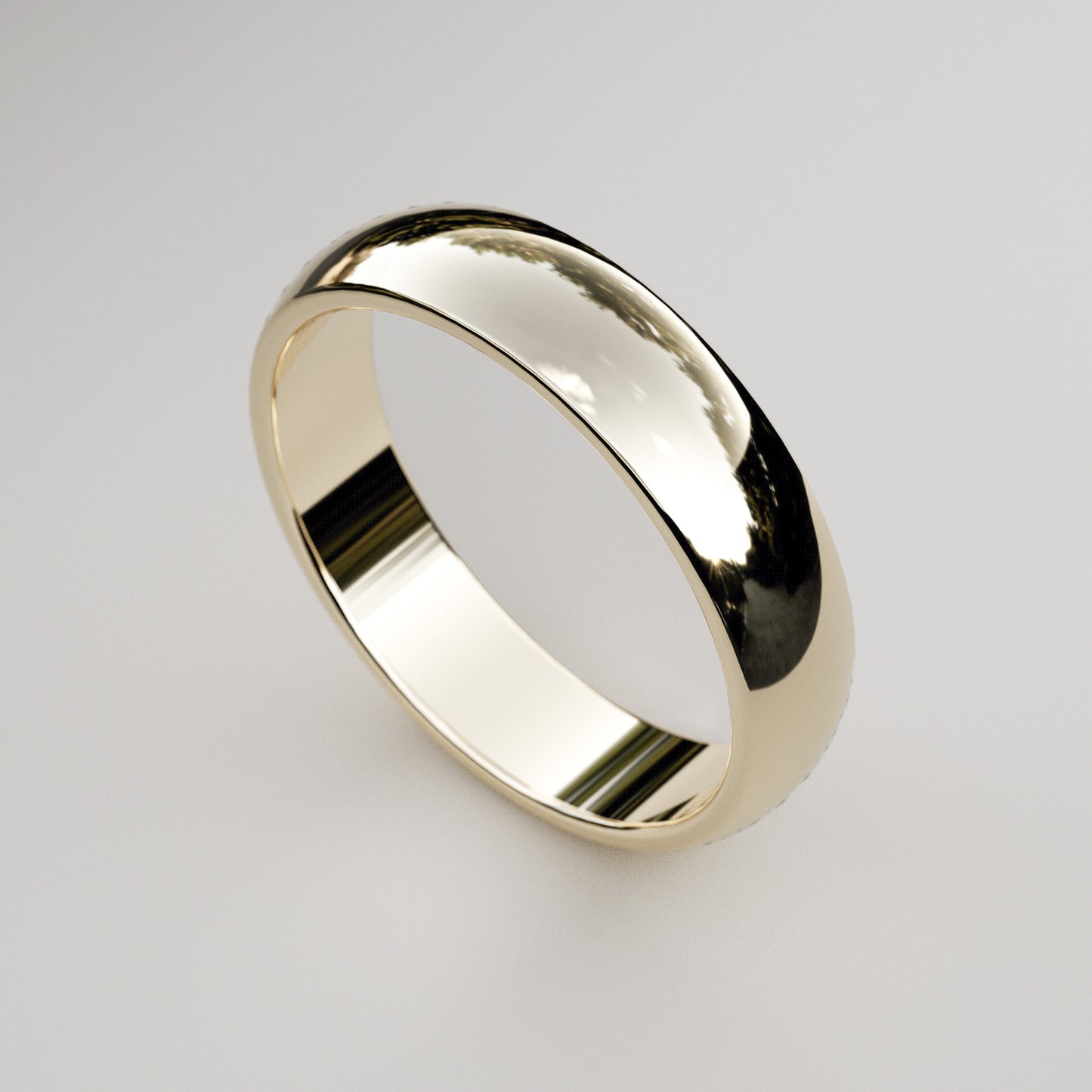 5mm wide 14k gold wedding band