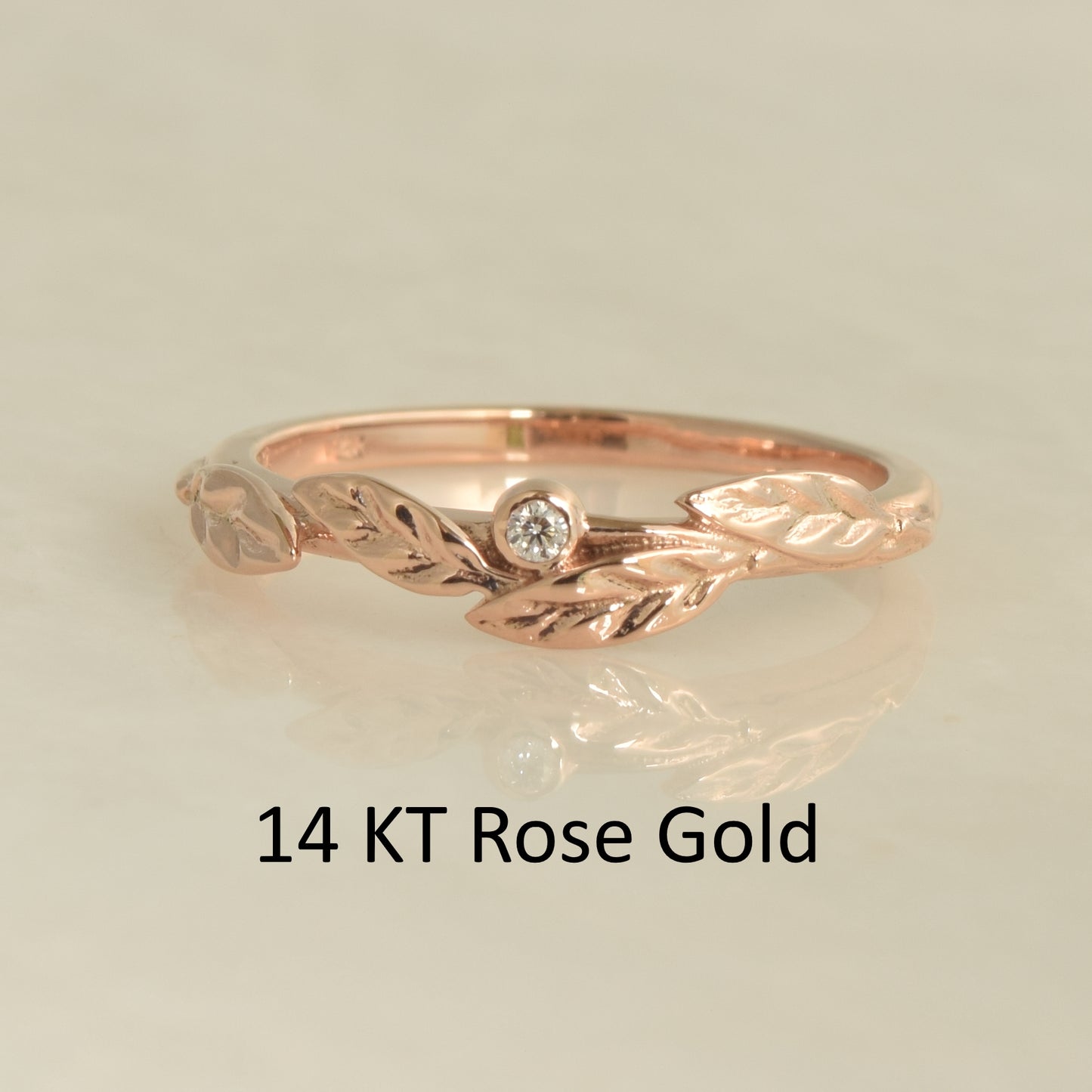 Leaf and Diamond Berry Ring