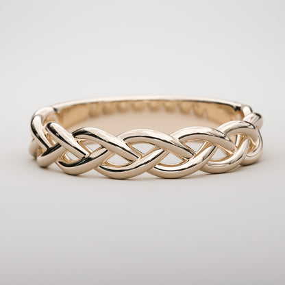 Braided rose gold band