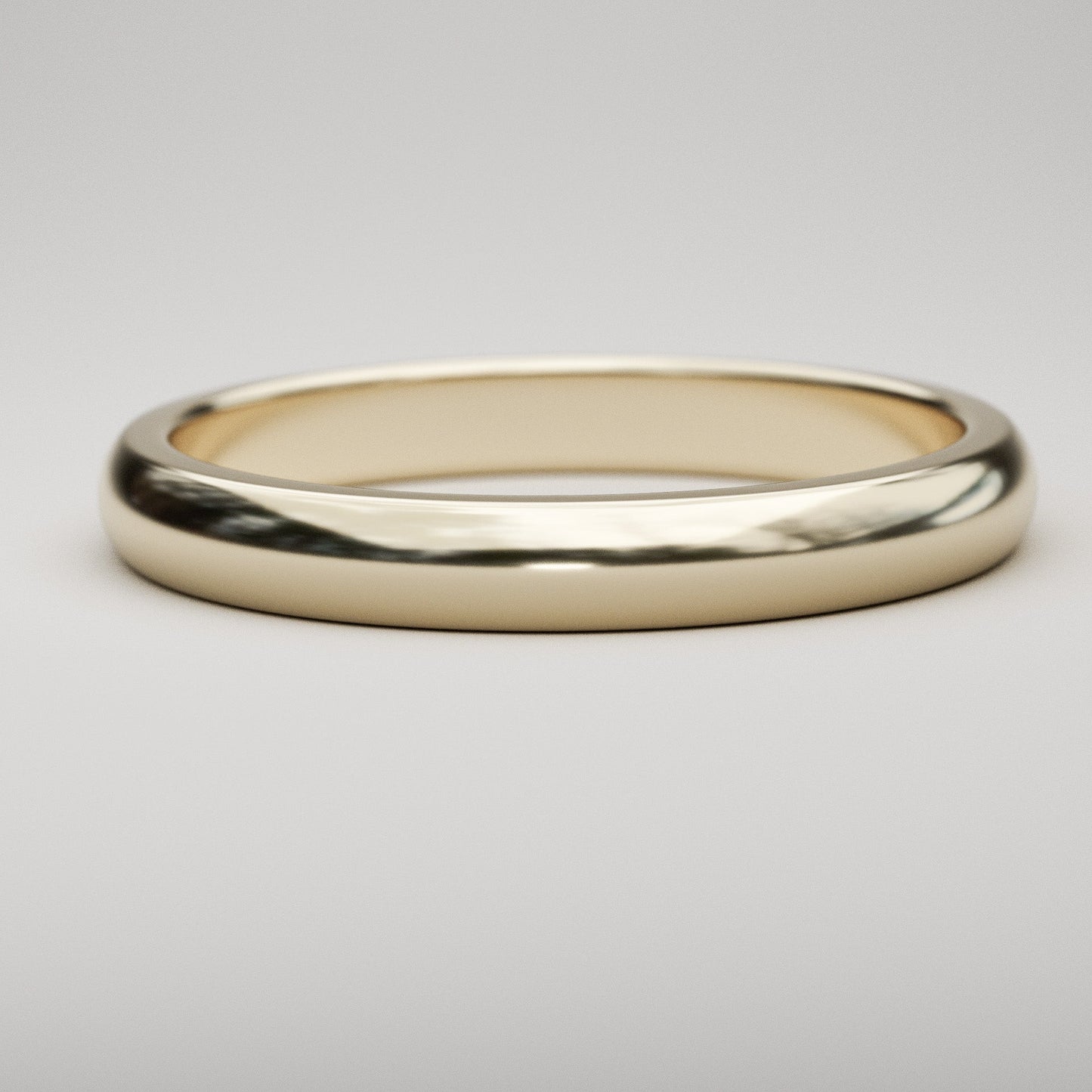 Domed Wedding Band with Leaves