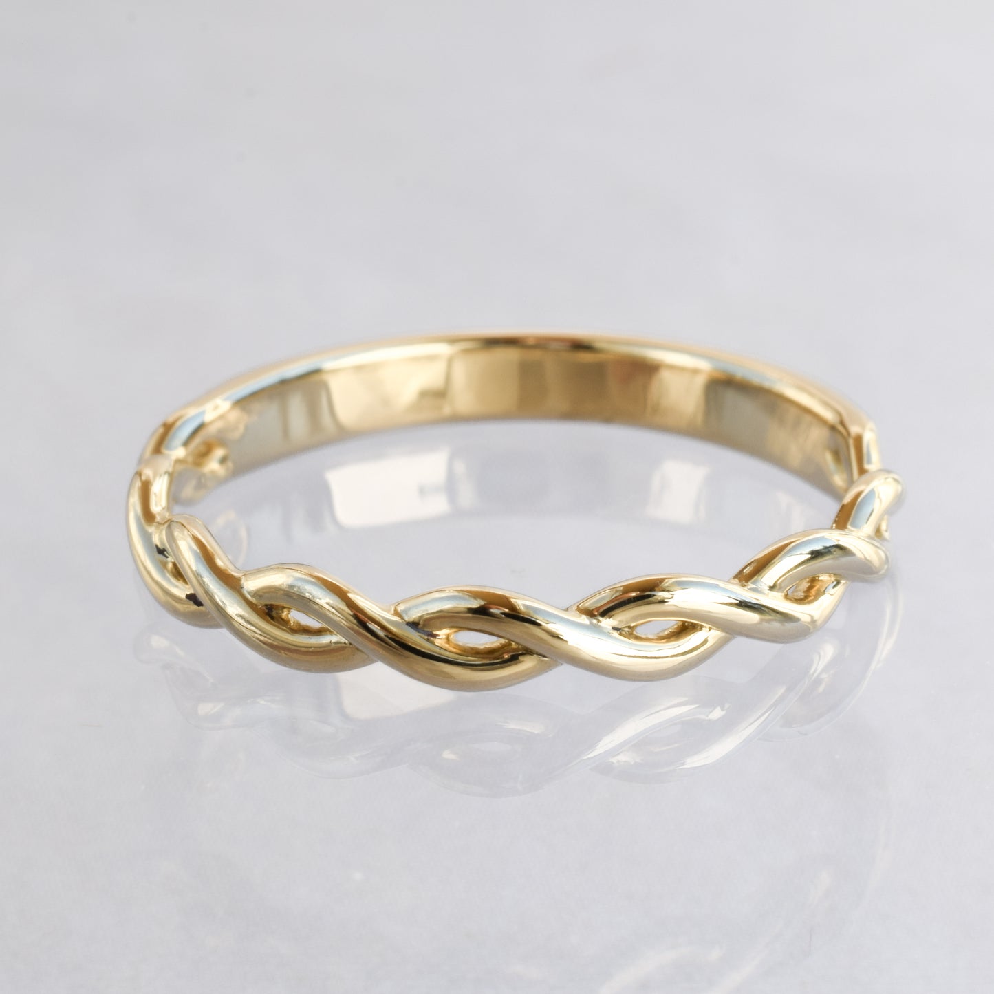braided gold ring