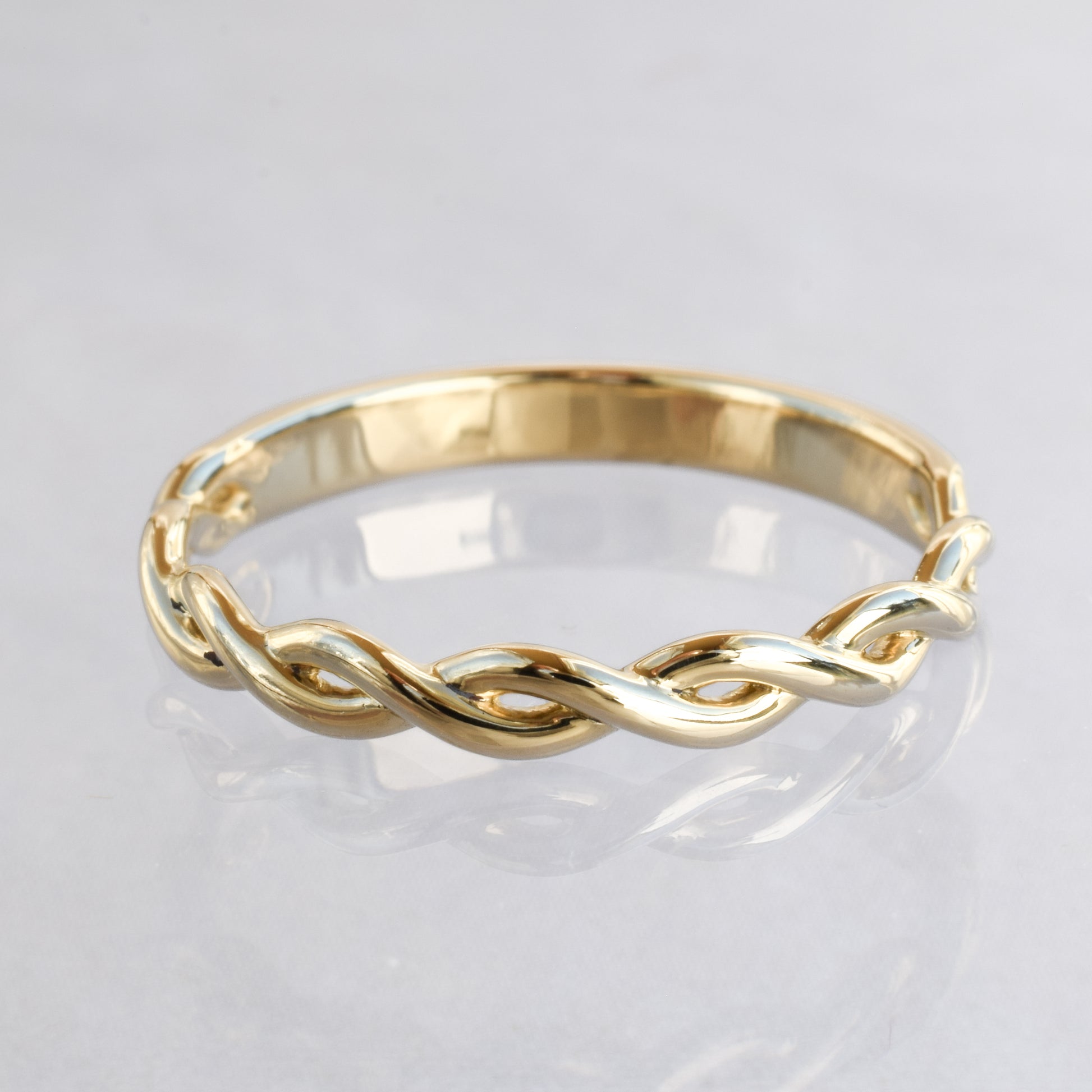 braided gold ring