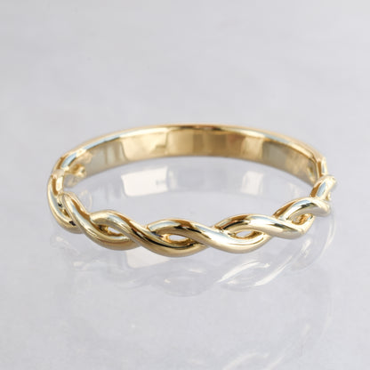 braided gold ring