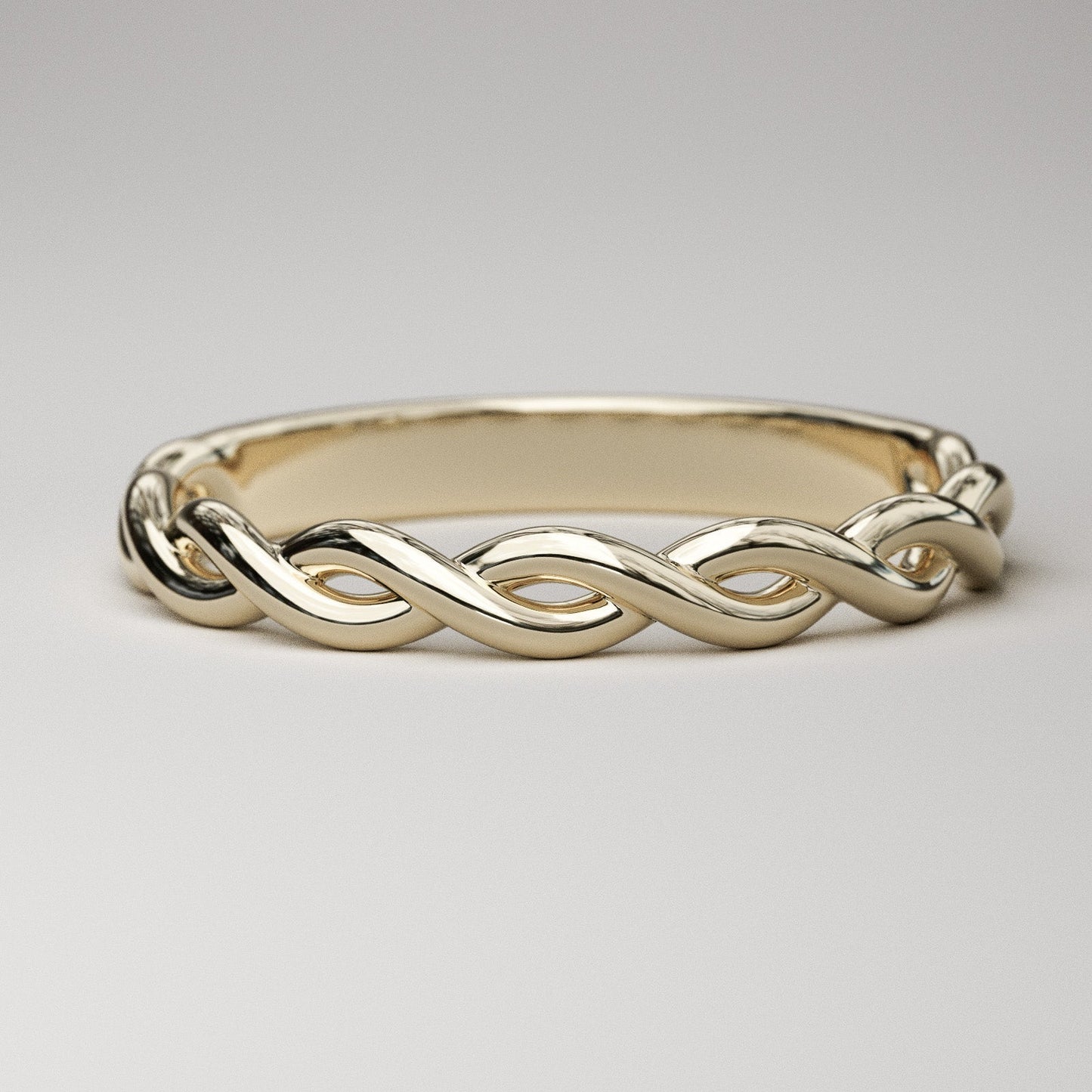braid ring in yellow gold by Pete Rhodes