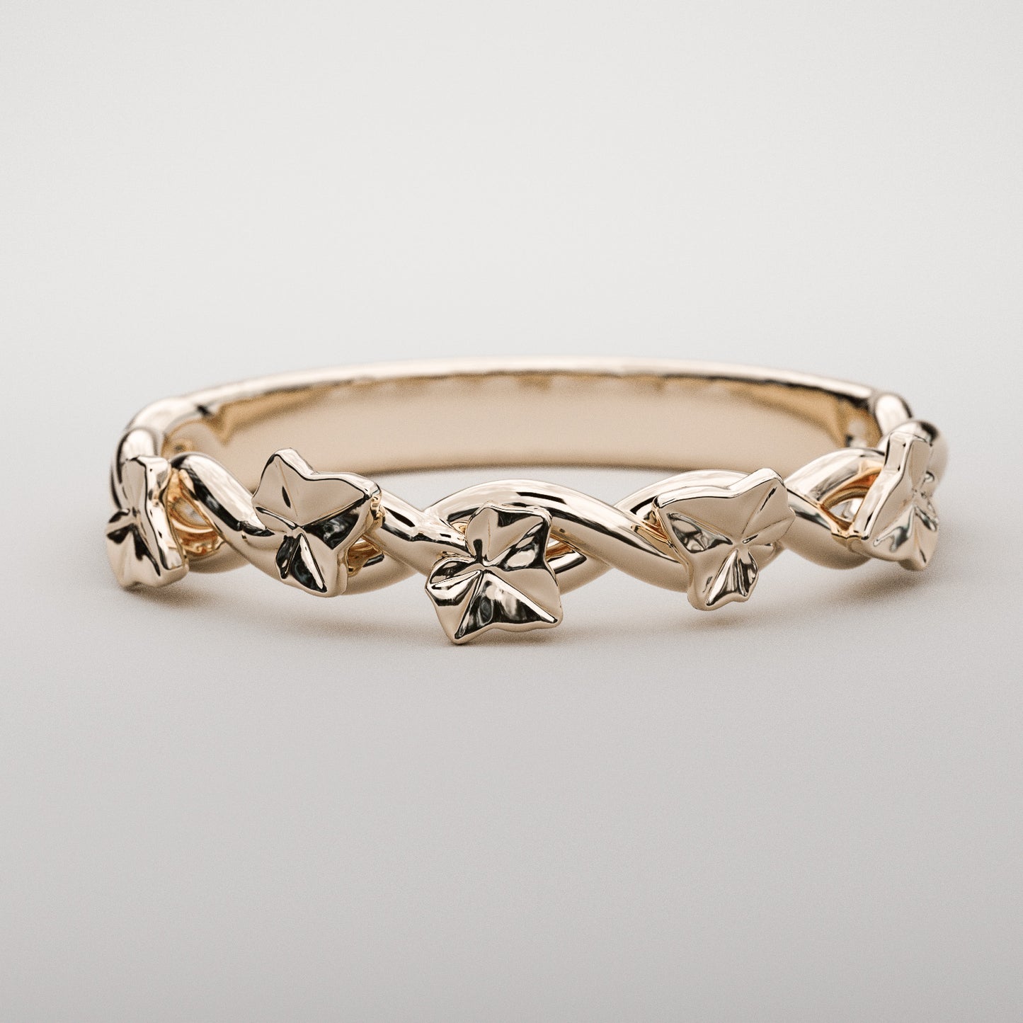 intertwined ivy vine ring in rose gold
