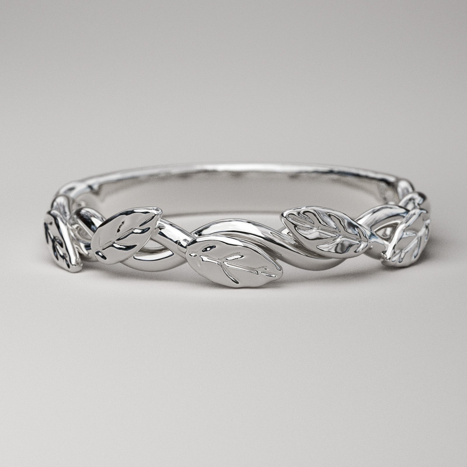 White gold vine on sale ring