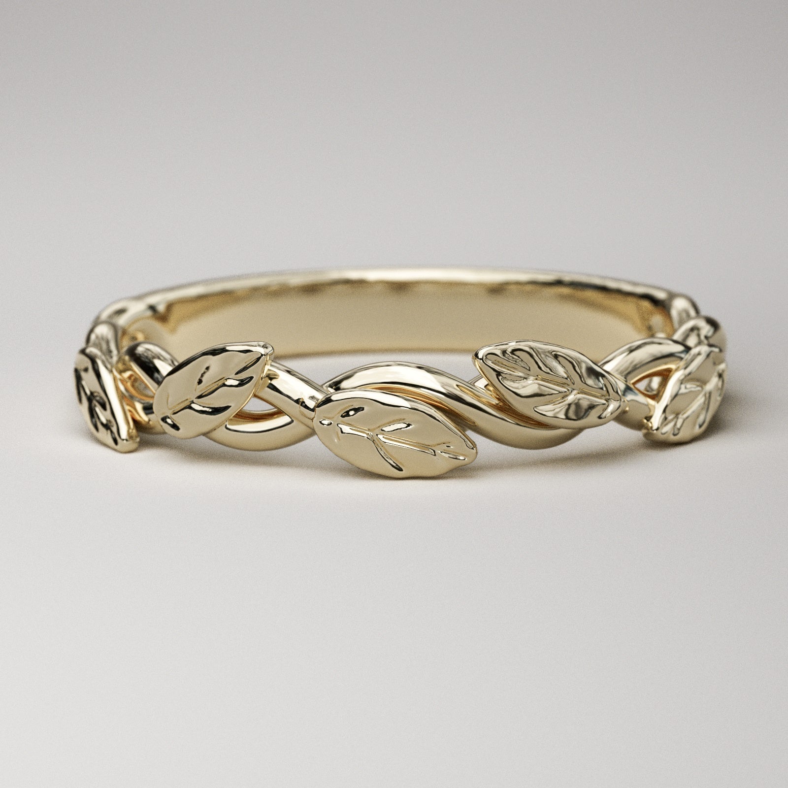 Pretty Rings Vines Dainty leaf and vine ring by Pete Rhodes Designs in 14k or 18k gold